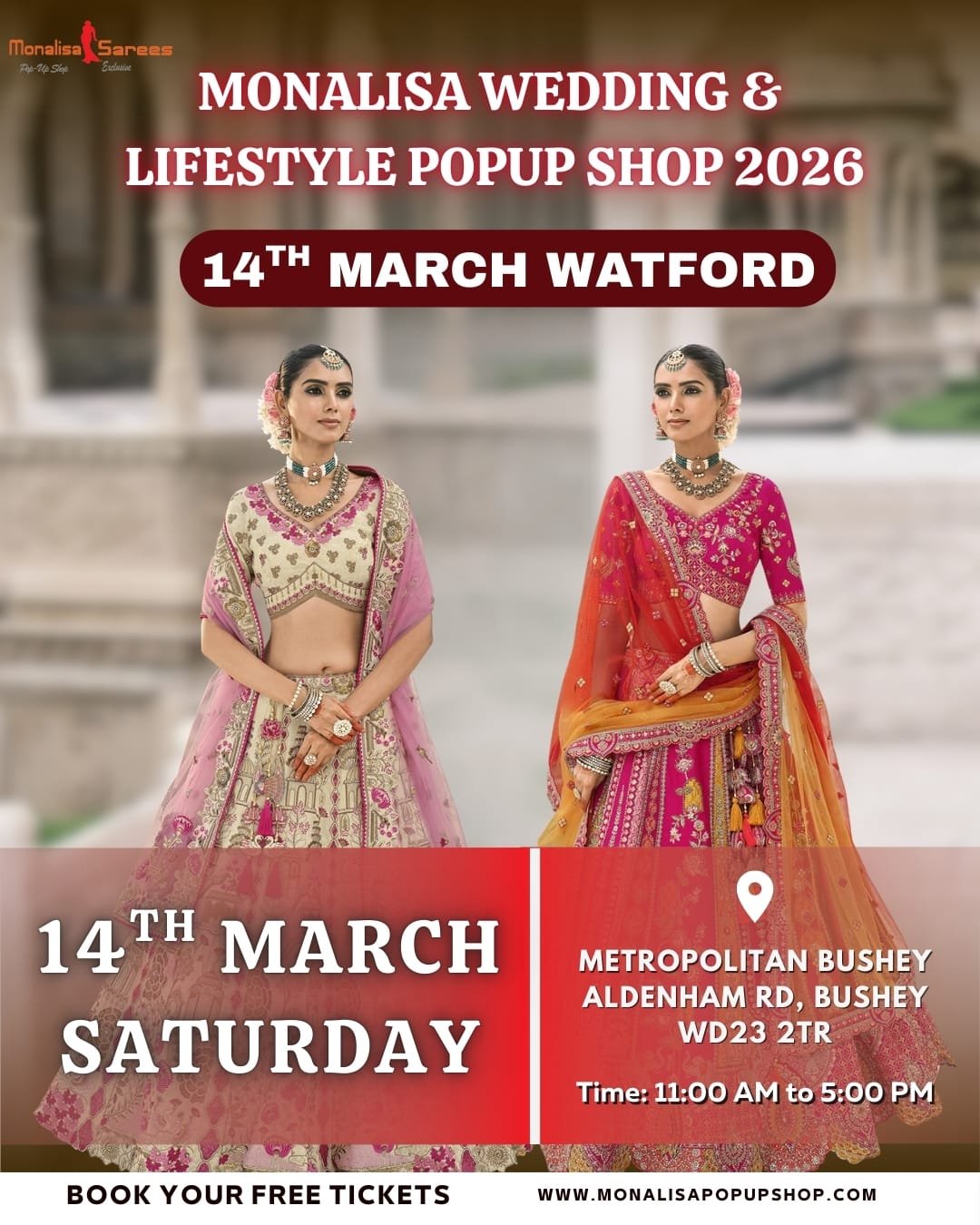 MONALISA WEDDING & LIFETYLE POPUPSHOP 2026 WATFORD